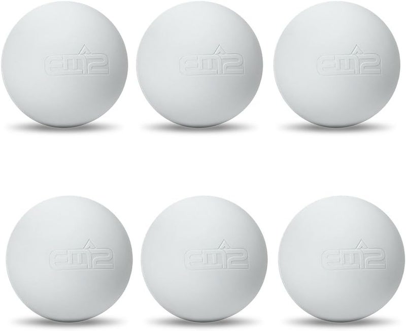 M2 EM2 Lacrosse Ball Set of 6 - Multi-Purpose Lacrosse Balls for Massage, Sport & Pet Play - Durable, Long Lasting and No Smell - Image 1
